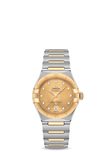 Omega Constellation Manhattan 29 Co-Axial Master Chronometer Stainless Steel / Yellow Gold / Champagne Diamond
